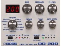 BOSS DD-200 visor e controlos